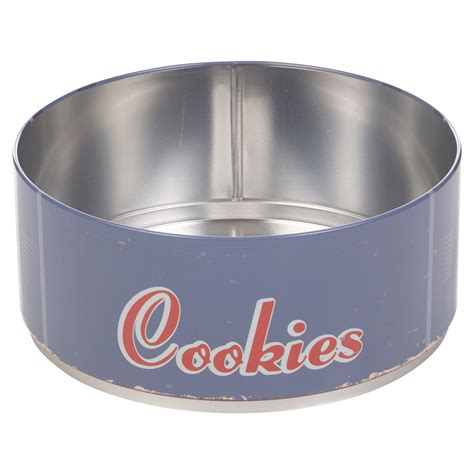 metal cookie round box|cookies in metal container.